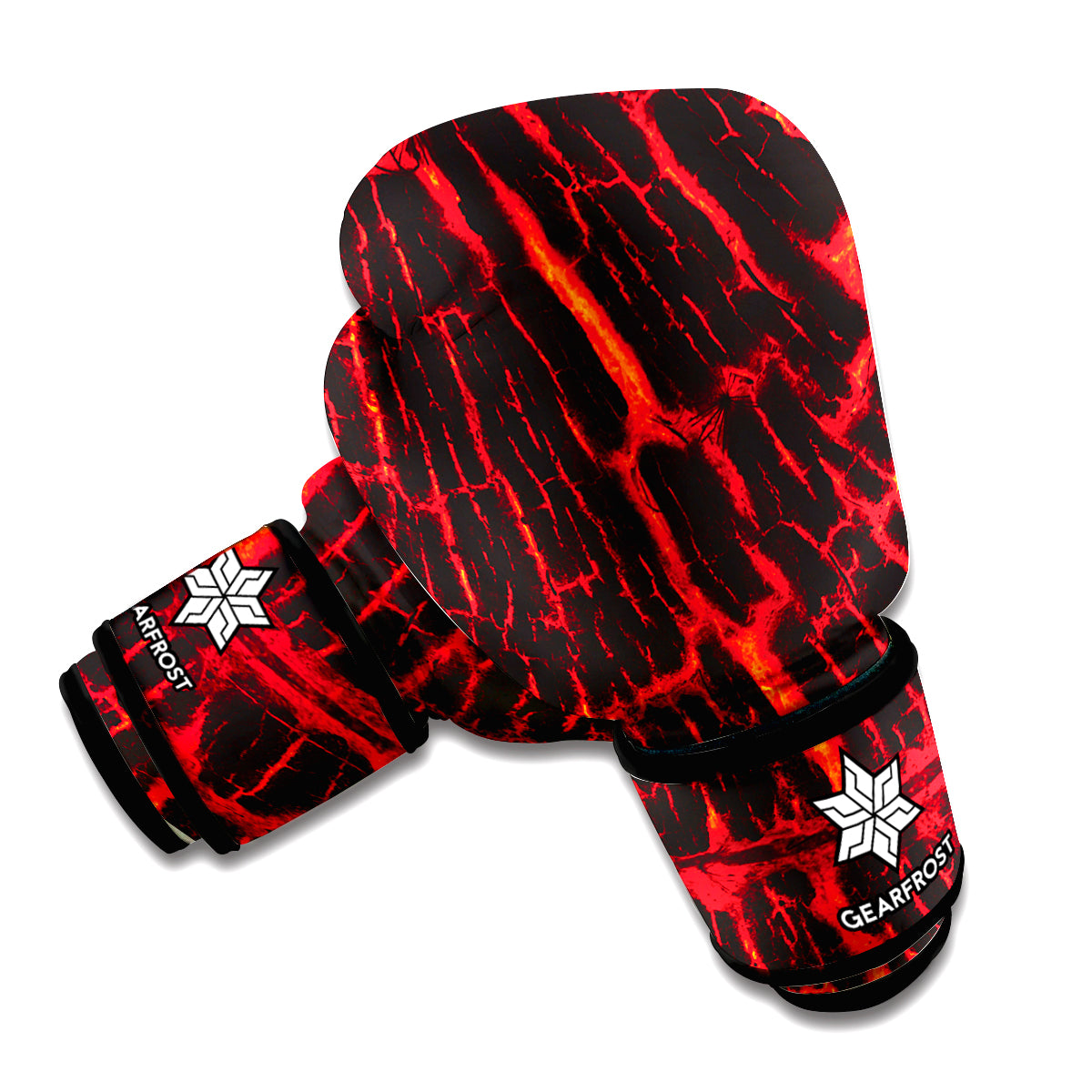 Lava Burning Print Boxing Gloves