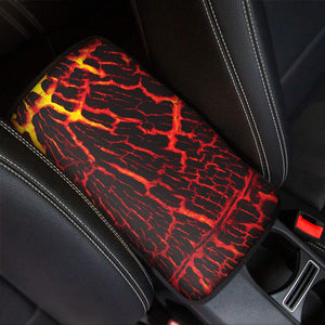 Lava Burning Print Car Center Console Cover