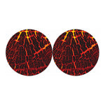 Lava Burning Print Car Coasters