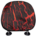 Lava Burning Print Car Headrest Covers