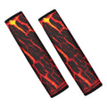 Lava Burning Print Car Seat Belt Covers