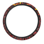 Lava Burning Print Car Steering Wheel Cover