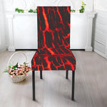 Lava Burning Print Dining Chair Slipcover