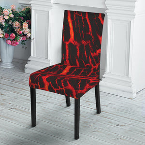 Lava Burning Print Dining Chair Slipcover