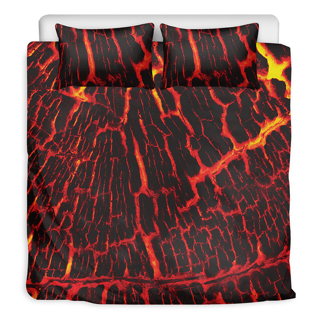 Lava Burning Print Duvet Cover Bedding Set