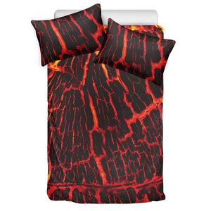 Lava Burning Print Duvet Cover Bedding Set