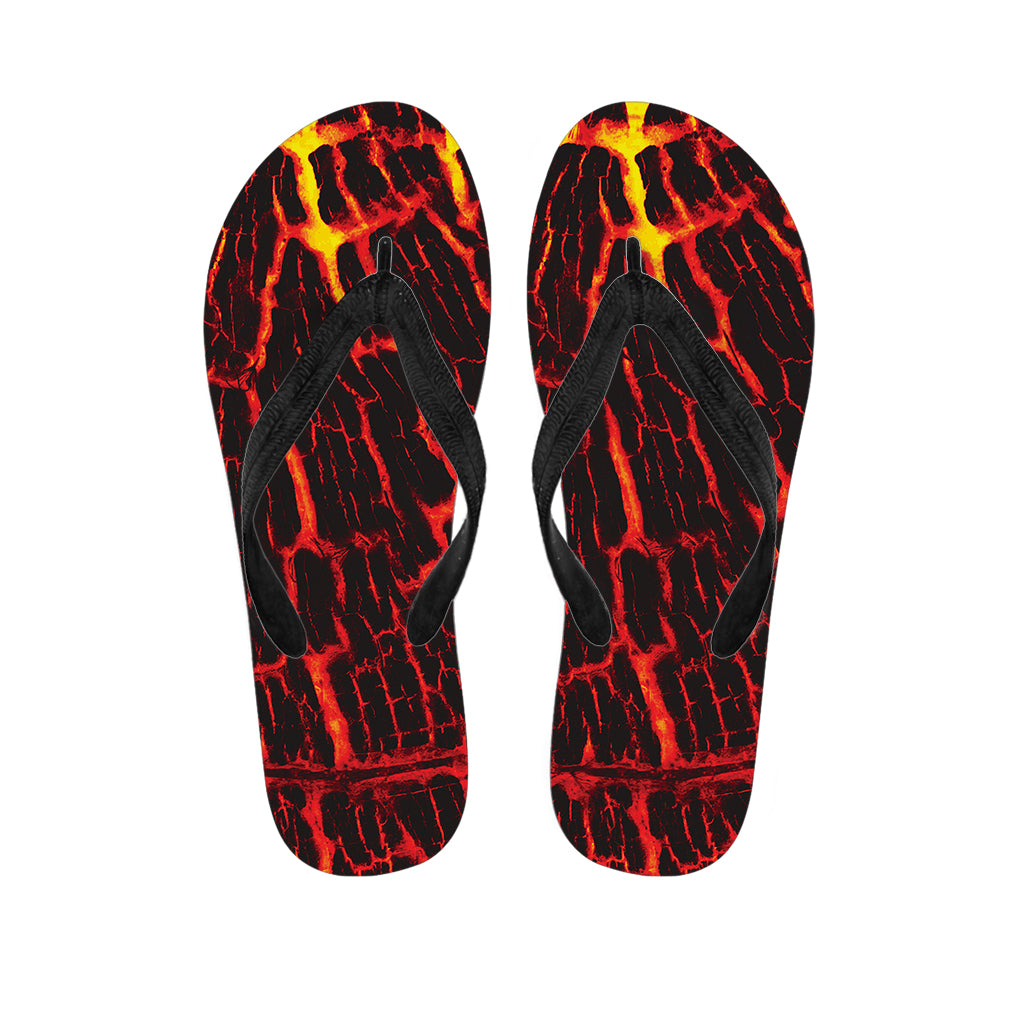 Lava Burning Print Flip Flops