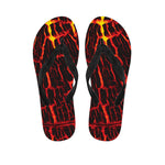 Lava Burning Print Flip Flops