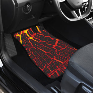 Lava Burning Print Front and Back Car Floor Mats