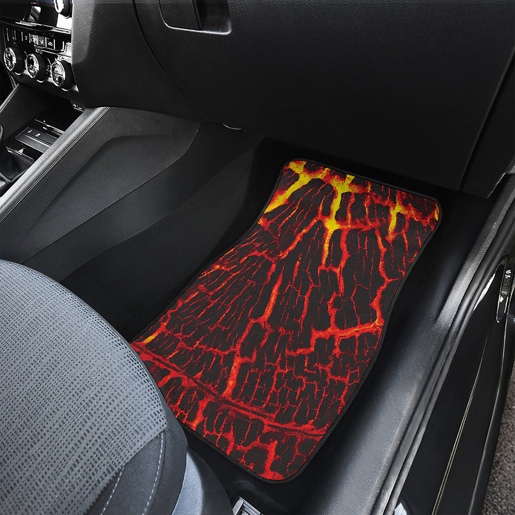 Lava Burning Print Front and Back Car Floor Mats