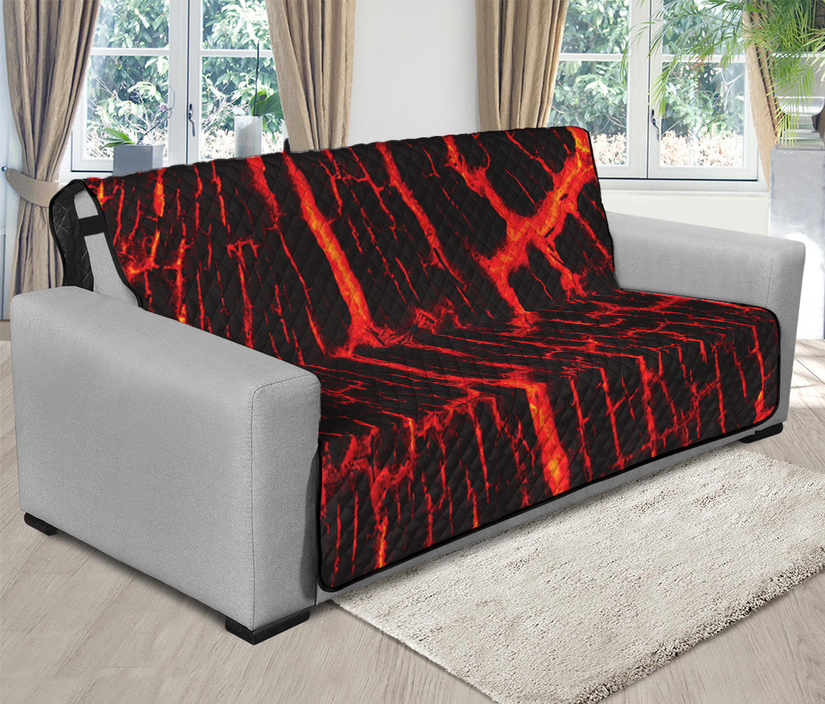 Lava Burning Print Futon Protector