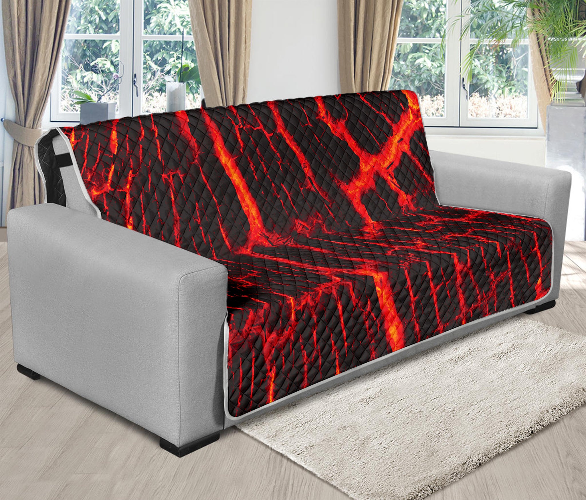 Lava Burning Print Futon Protector