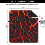 Lava Burning Print Futon Protector