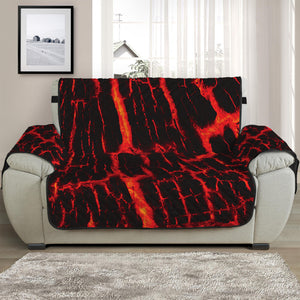 Lava Burning Print Half Sofa Protector