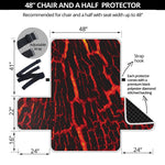 Lava Burning Print Half Sofa Protector