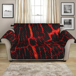 Lava Burning Print Loveseat Protector