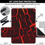 Lava Burning Print Loveseat Protector