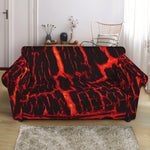 Lava Burning Print Loveseat Slipcover