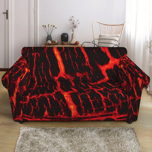 Lava Burning Print Loveseat Slipcover