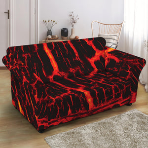 Lava Burning Print Loveseat Slipcover