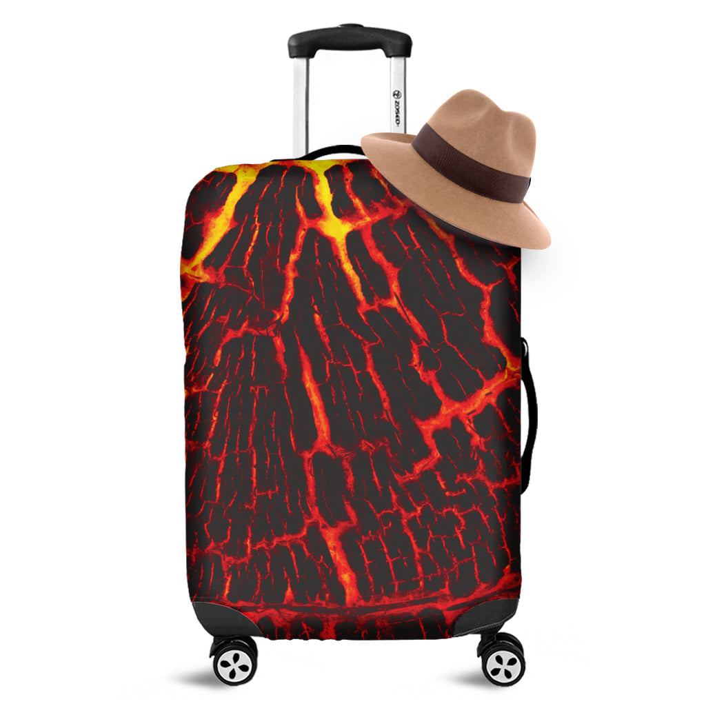 Lava Burning Print Luggage Cover