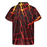 Lava Burning Print Men's Short Sleeve Shirt