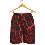 Lava Burning Print Men's Shorts