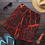 Lava Burning Print Men's Shorts