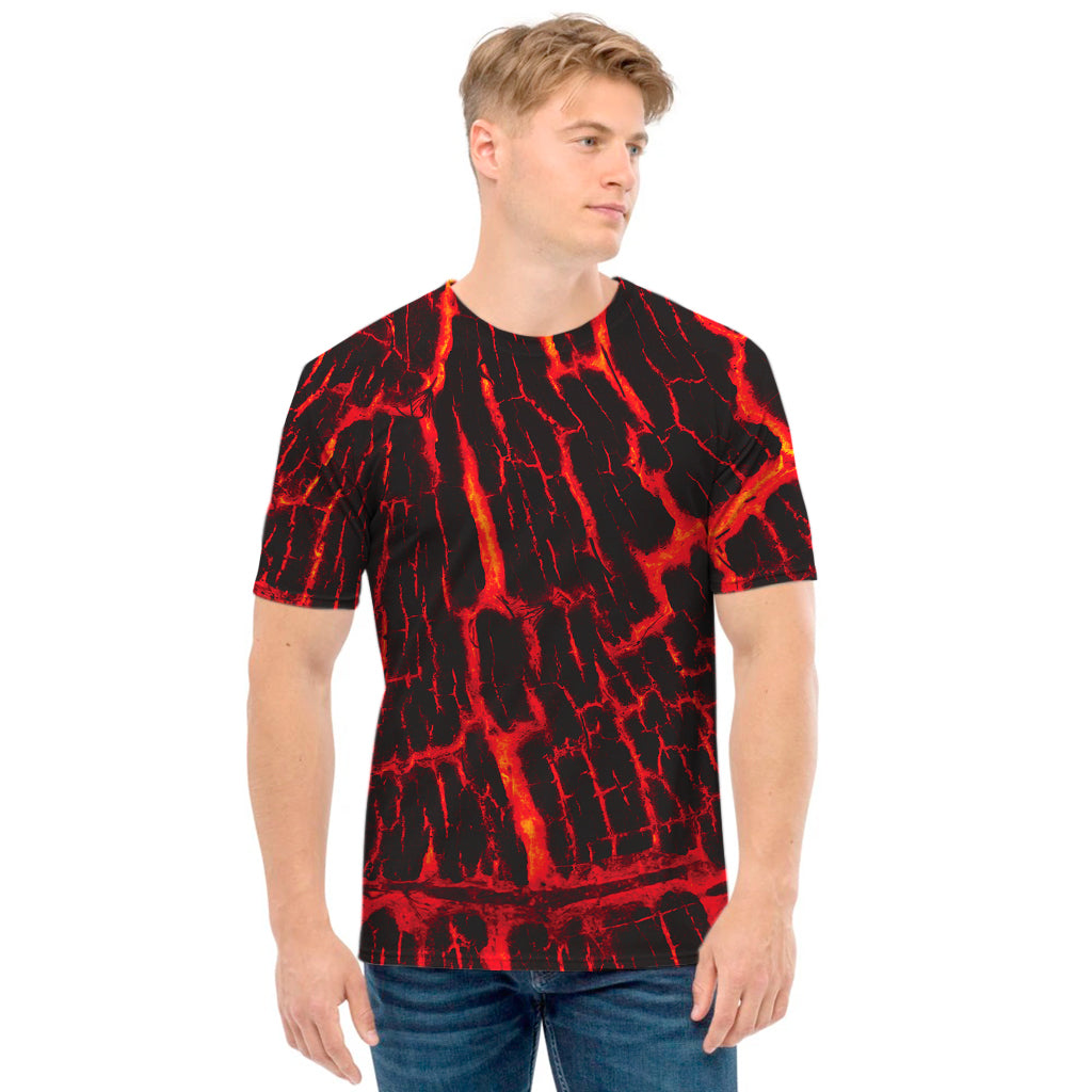 Lava Burning Print Men's T-Shirt