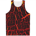 Lava Burning Print Men's Tank Top