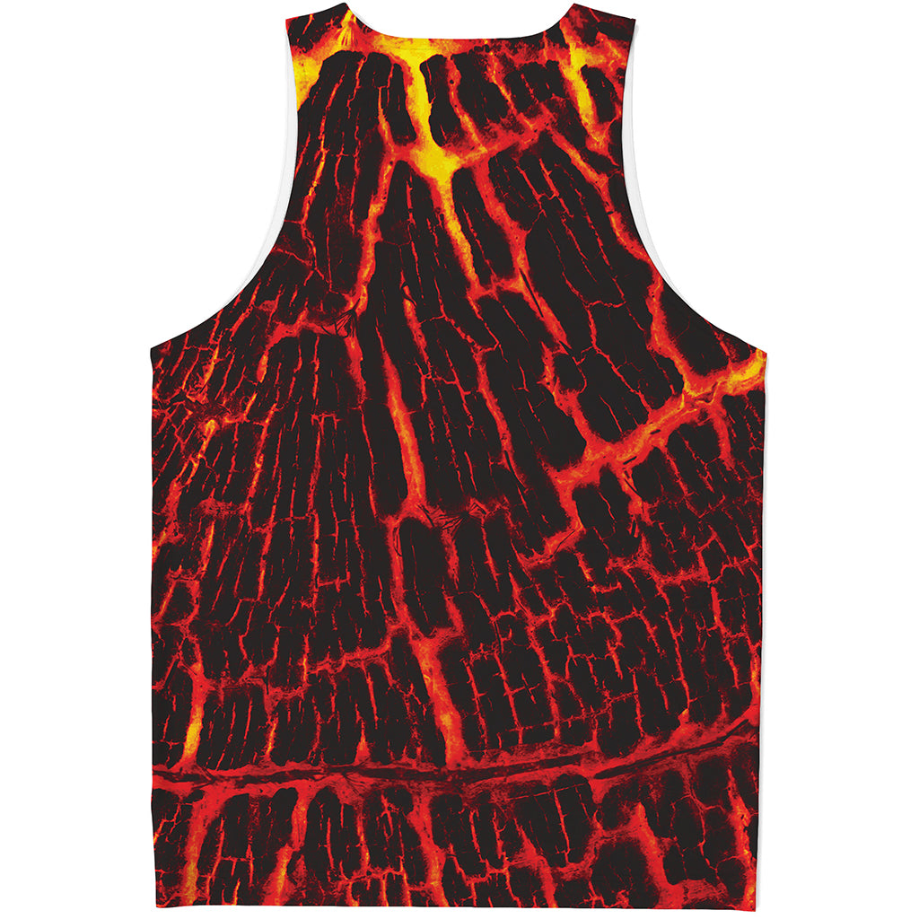 Lava Burning Print Men's Tank Top