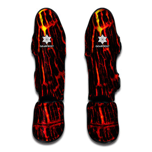 Lava Burning Print Muay Thai Shin Guard