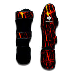 Lava Burning Print Muay Thai Shin Guard