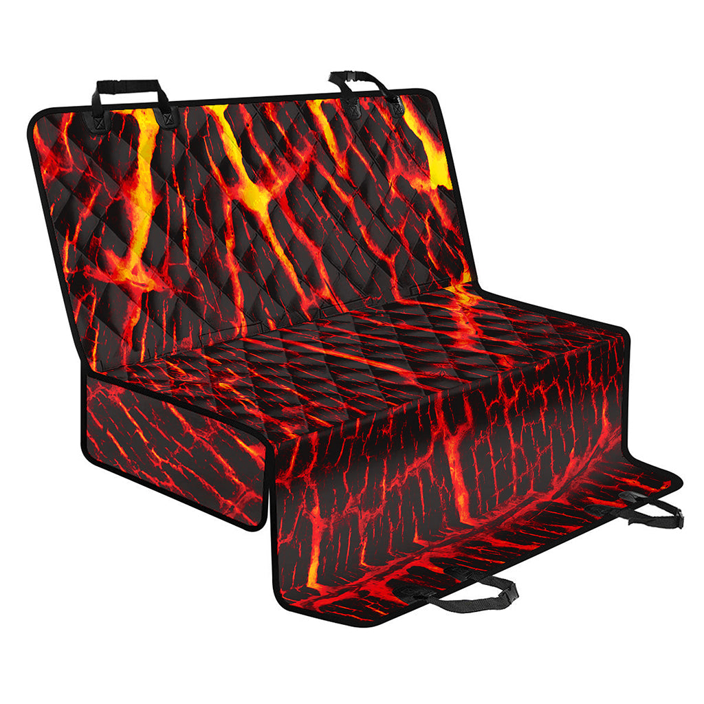 Lava Burning Print Pet Car Back Seat Cover