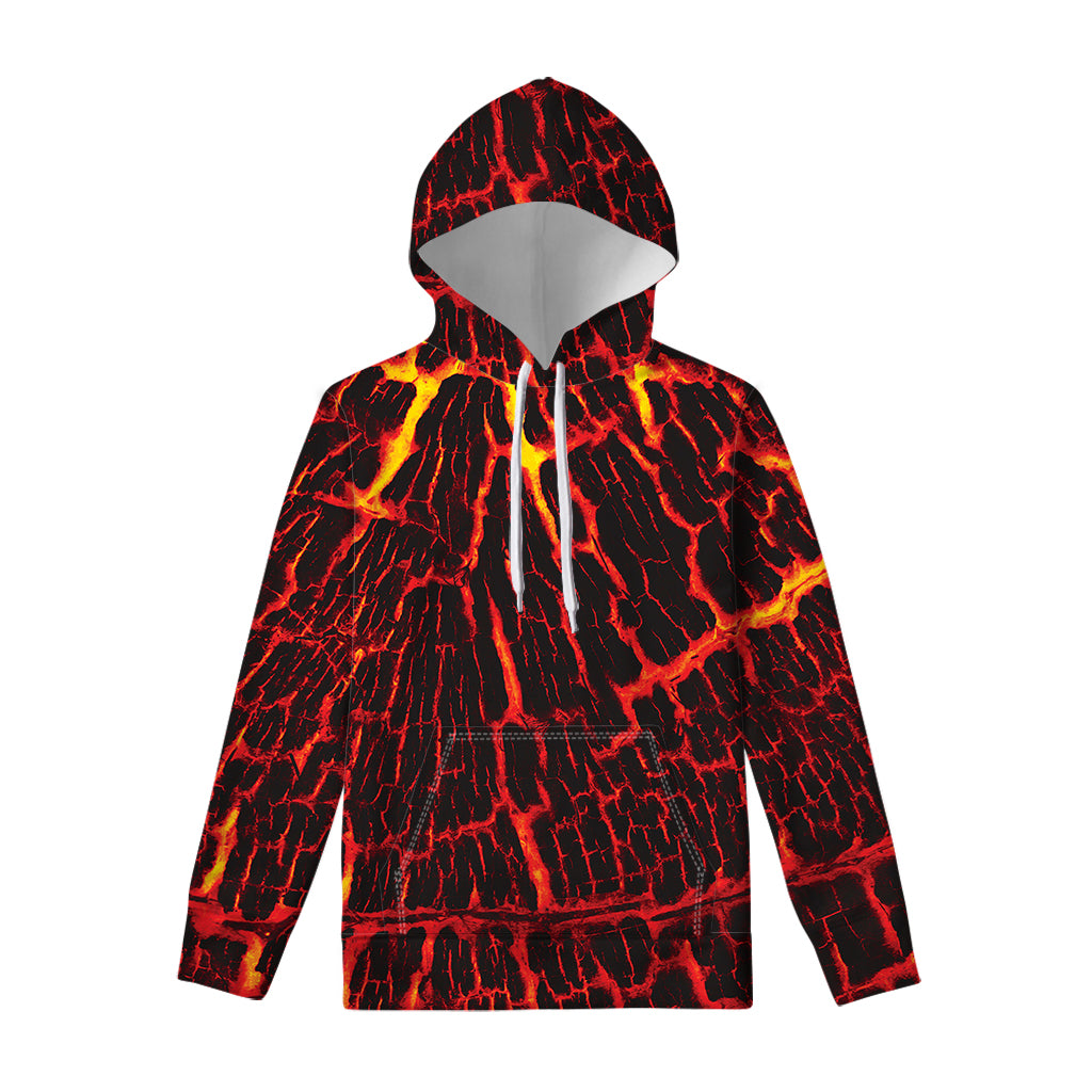 Lava Burning Print Pullover Hoodie