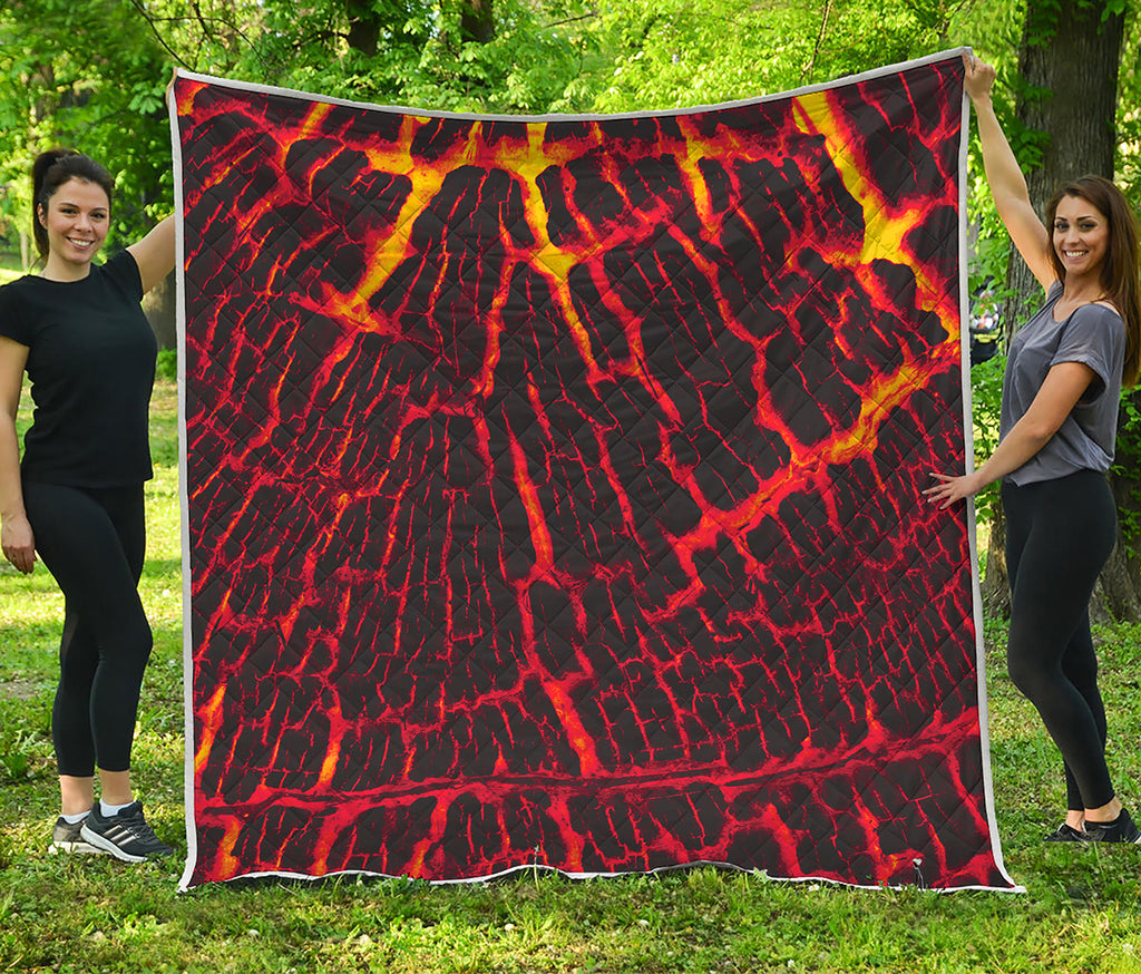 Lava Burning Print Quilt