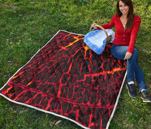 Lava Burning Print Quilt