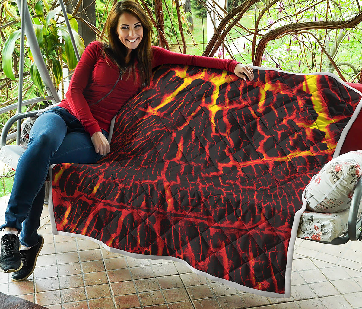 Lava Burning Print Quilt