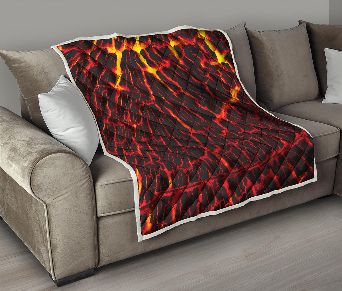 Lava Burning Print Quilt