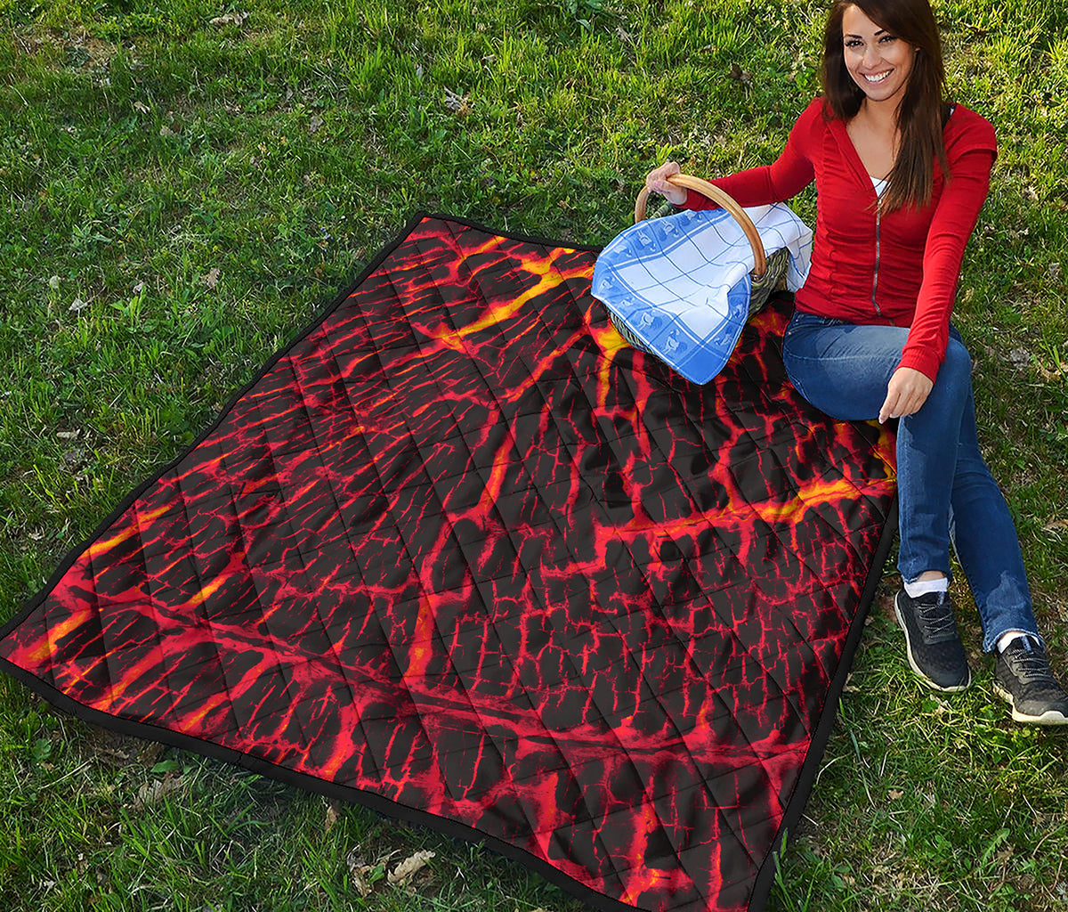 Lava Burning Print Quilt