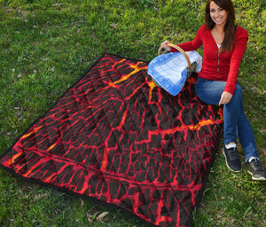 Lava Burning Print Quilt