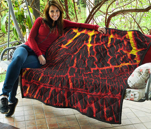 Lava Burning Print Quilt