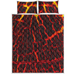 Lava Burning Print Quilt Bed Set