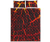 Lava Burning Print Quilt Bed Set