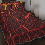 Lava Burning Print Quilt Bed Set