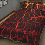 Lava Burning Print Quilt Bed Set