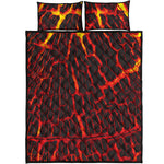 Lava Burning Print Quilt Bed Set