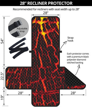 Lava Burning Print Recliner Protector