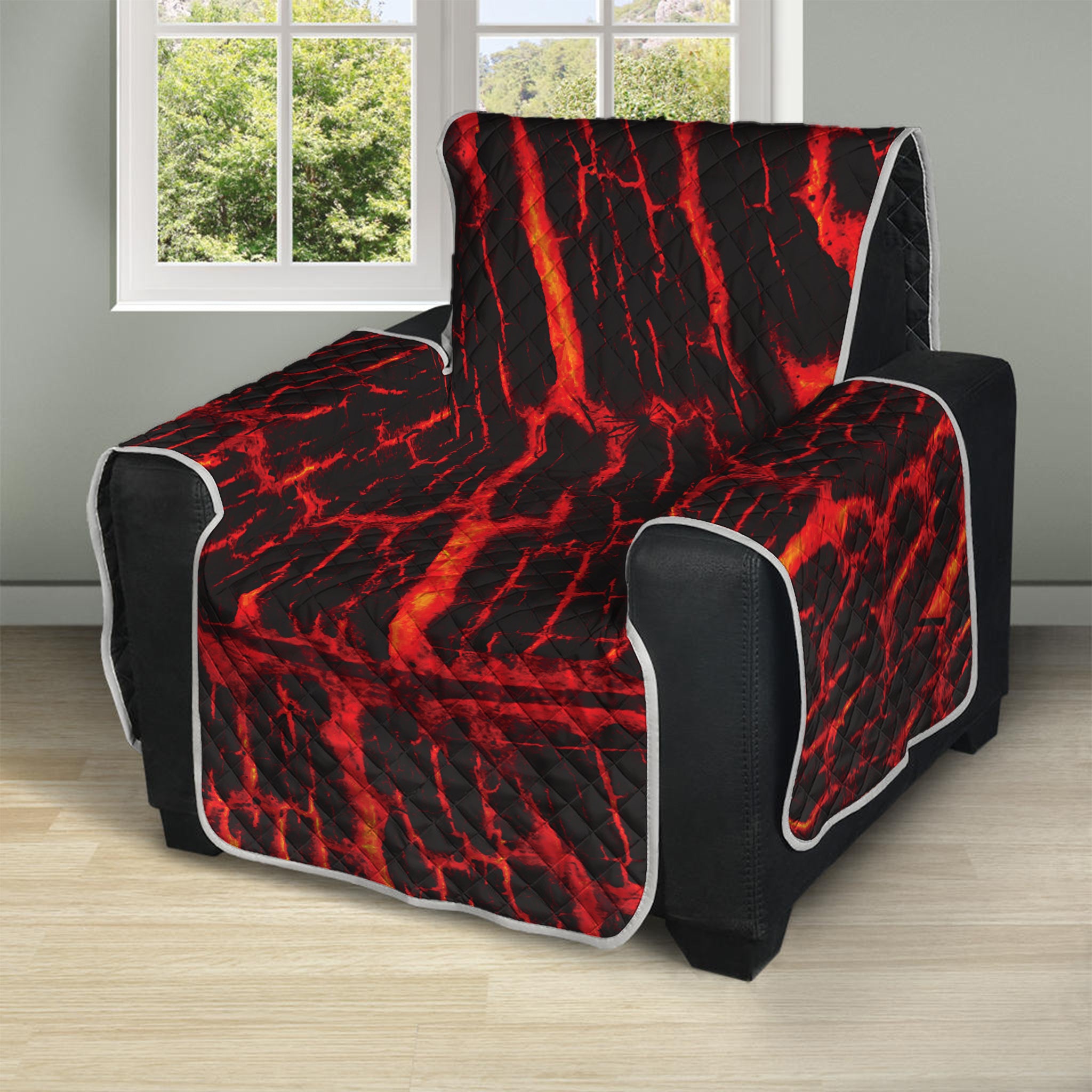 Lava Burning Print Recliner Protector