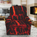 Lava Burning Print Recliner Slipcover